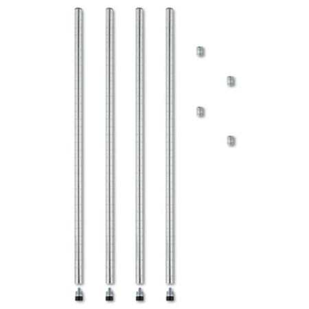 FINE-LINE Stackable Posts For Wire Shelving  36  h  Silver  4 Pack FI40443